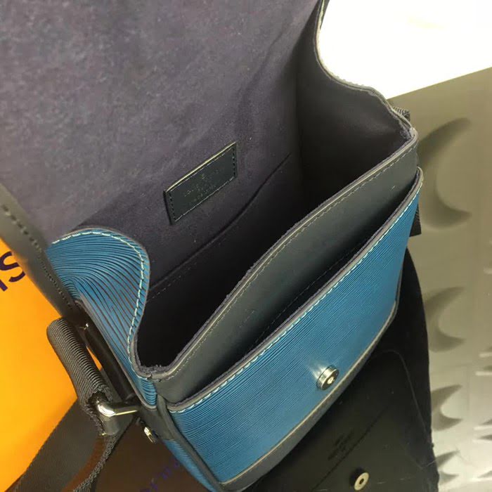 路易威登LV頂級原單M53495藍色 MESSENGER 小號郵差包 Epi牛皮 YDH1729